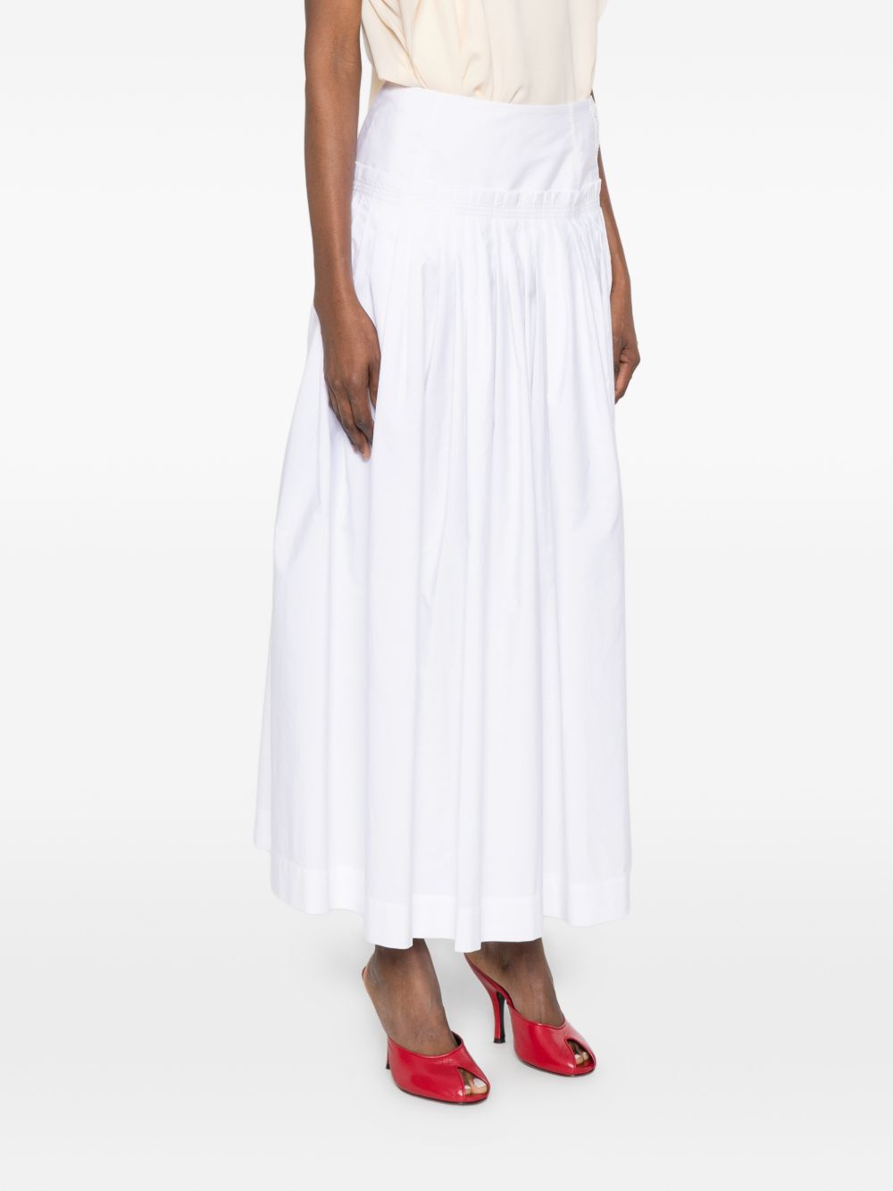 Midi Skirt With Side Button Closure