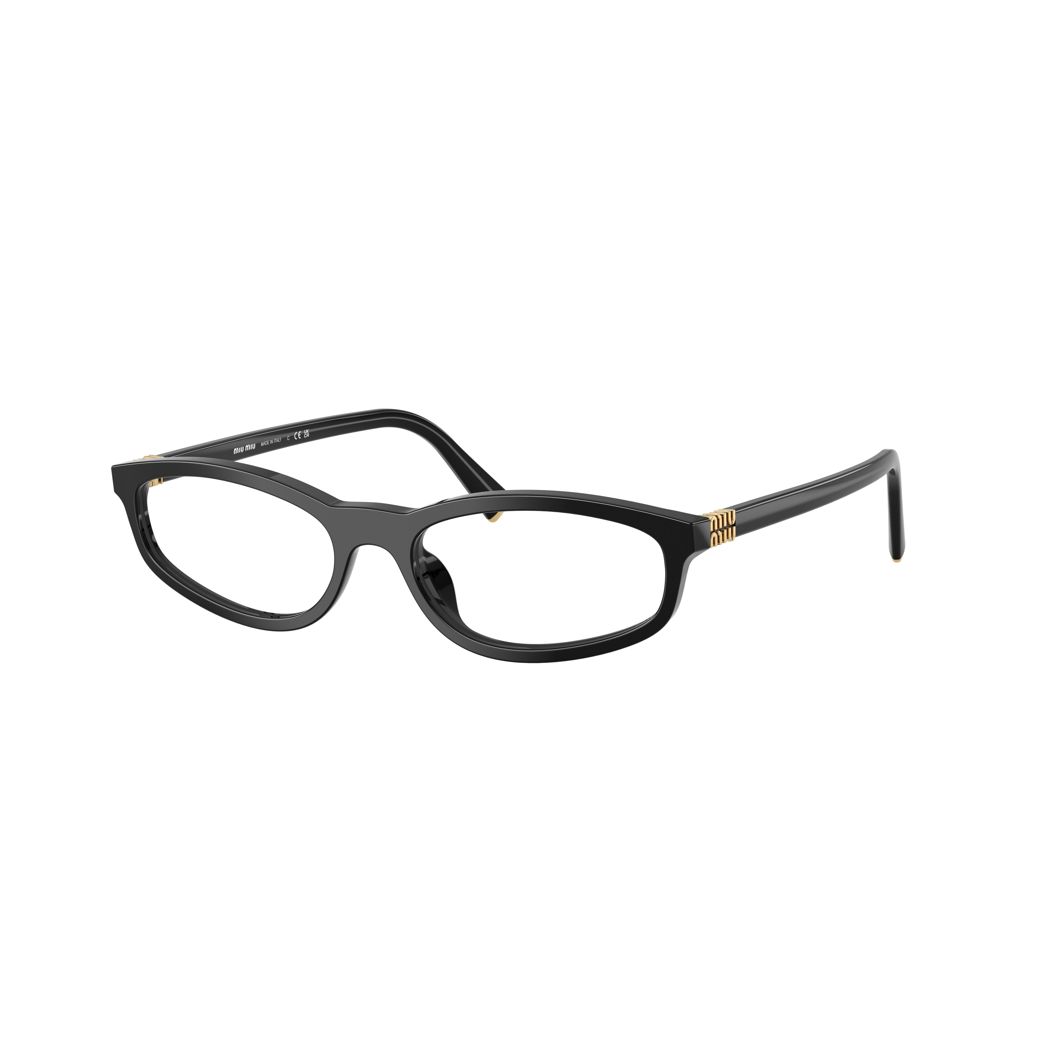 0mu 01zv Rectangular Black Acetate Eyeglasses