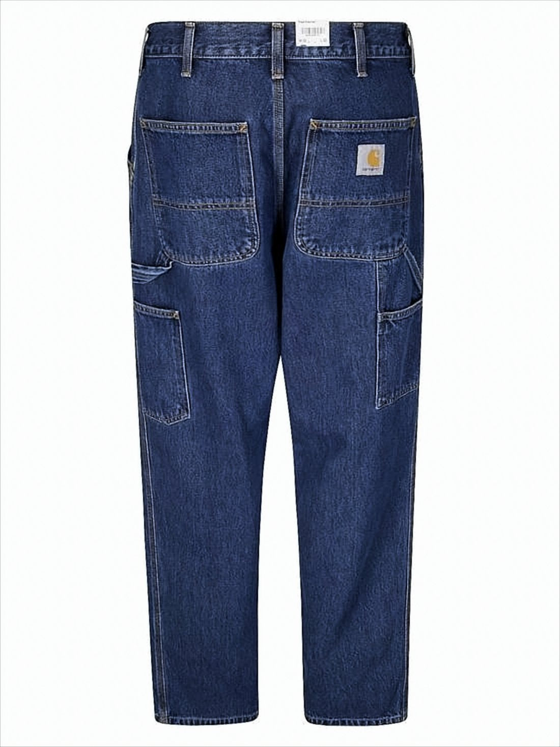 Straight-Leg Denim Pants with Contrast Stitching