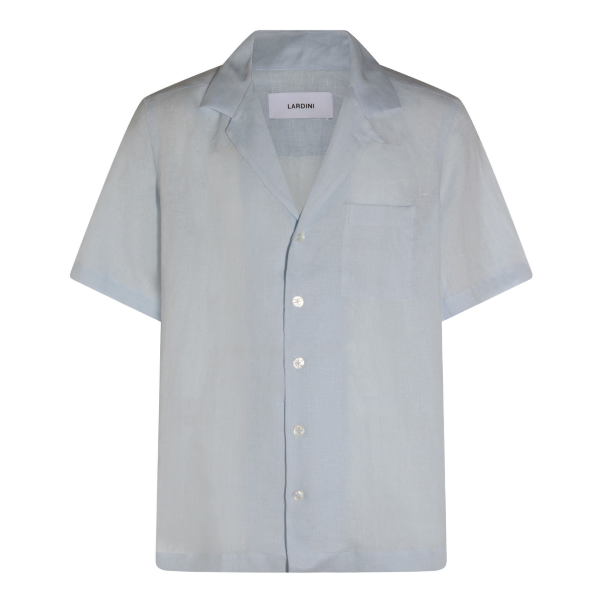 Relaxed Fit Short-Sleeve Shirt with Camp Collar