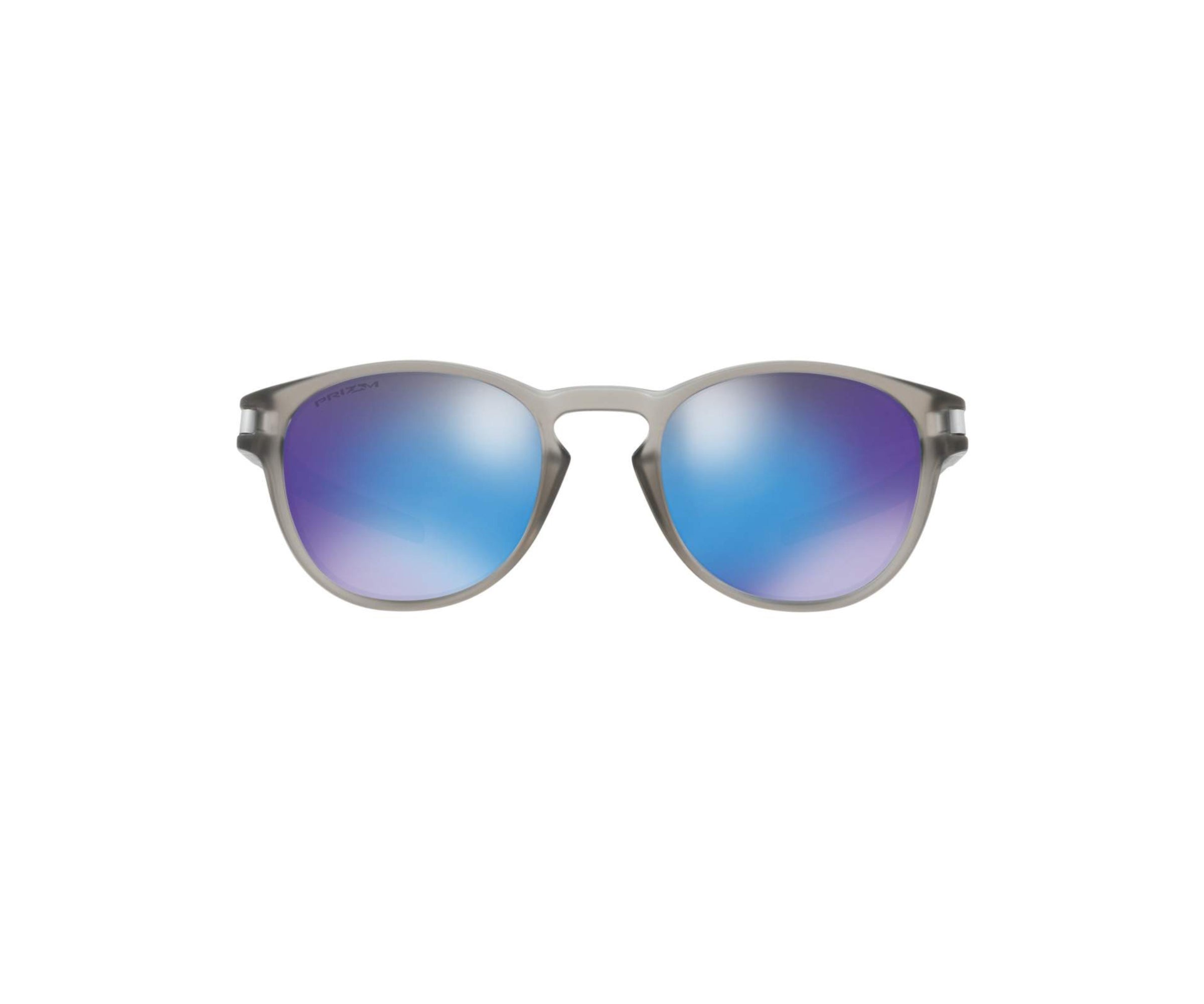 Rounded Frame Sunglasses with Reflective Gradient Lenses