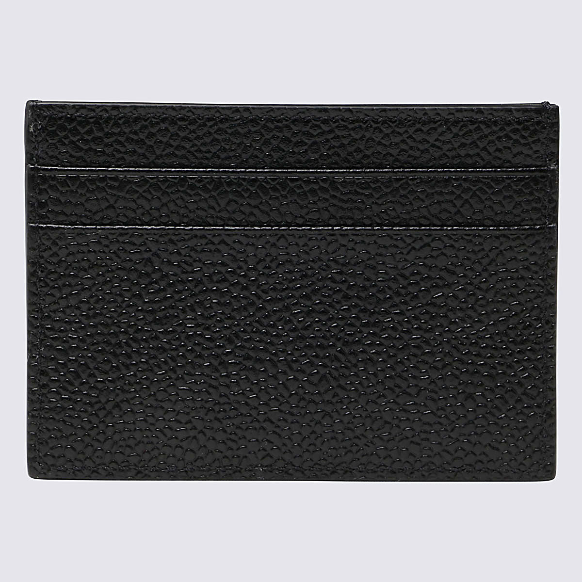 Textured Black Leather Card Holder