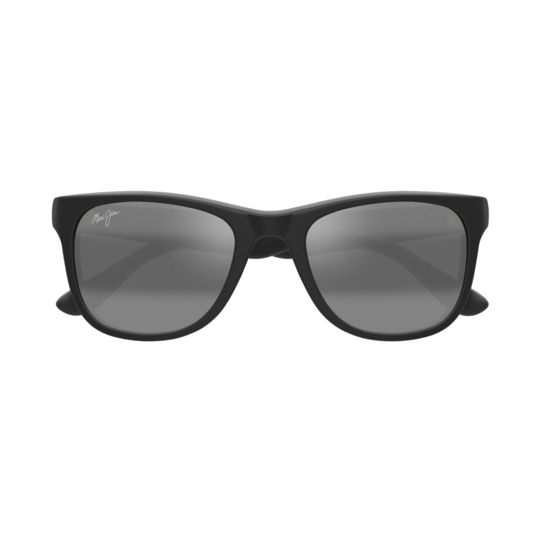 Kikonia Rectangular Matte Black Sunglasses with Minimalist Design
