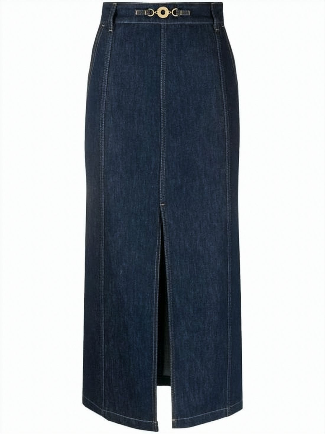 Straight Silhouette Denim Skirt