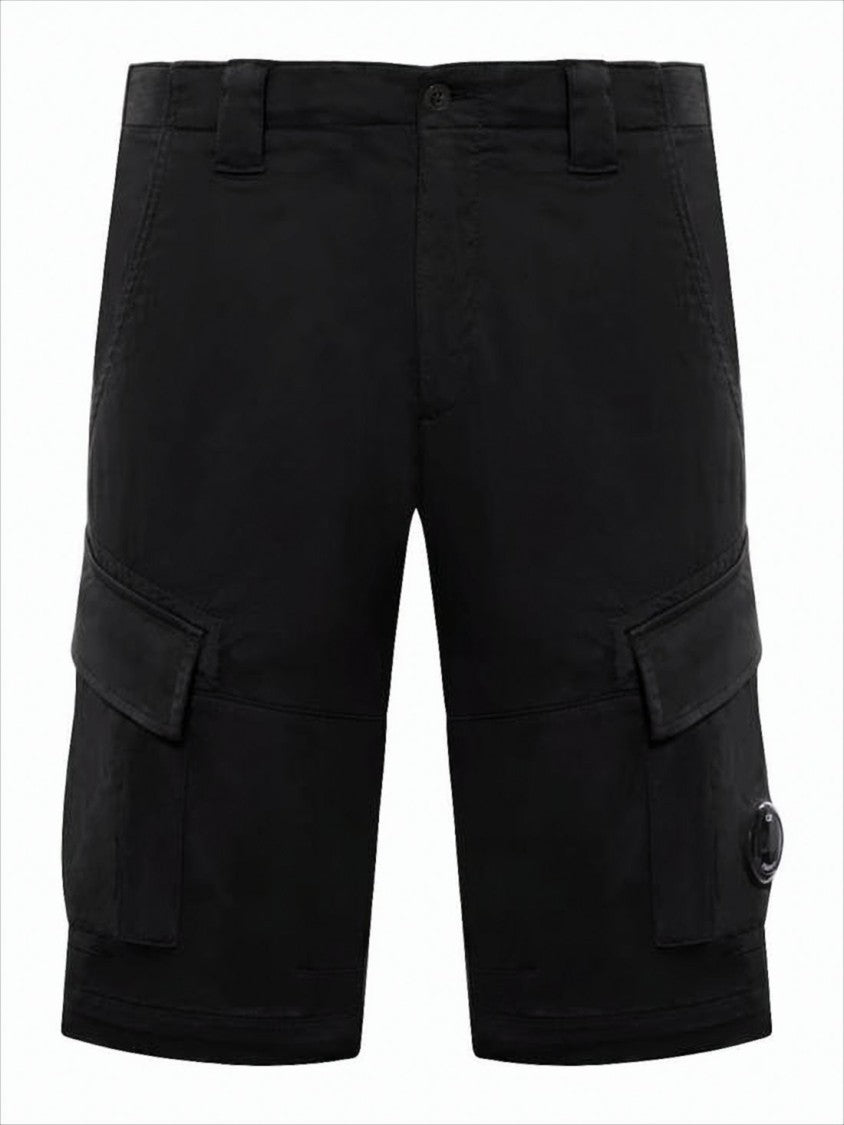 Tailored Black Shorts with Cargo Pockets