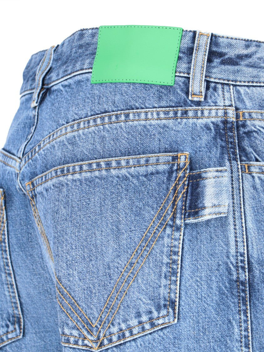 Wide-Leg Jeans With Medium Rise And Tool Loop