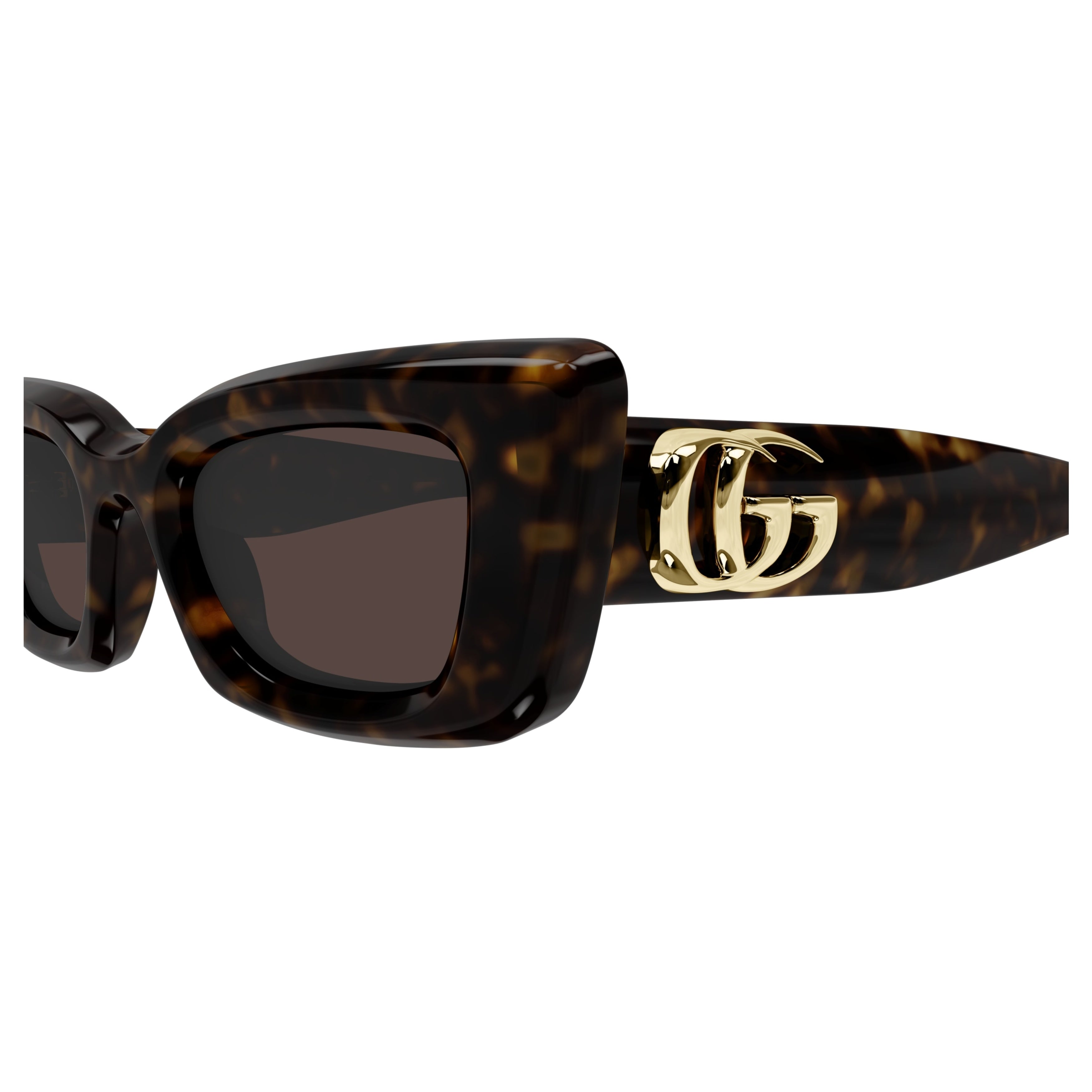 Gg1827s Bold Rectangular Tortoiseshell Sunglasses