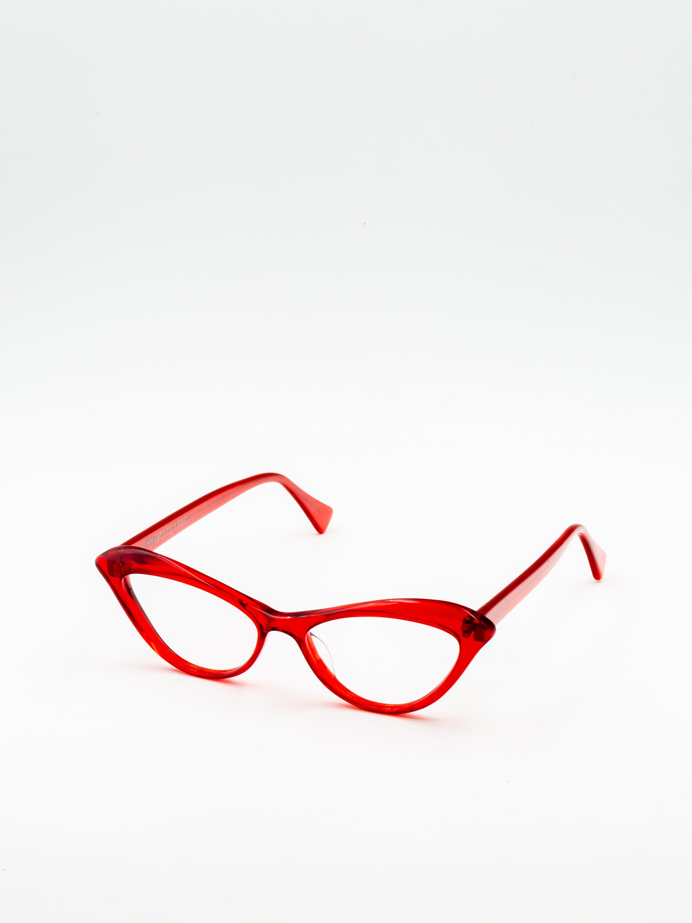 Cat-Eye Red Optical Frames with Bold Design