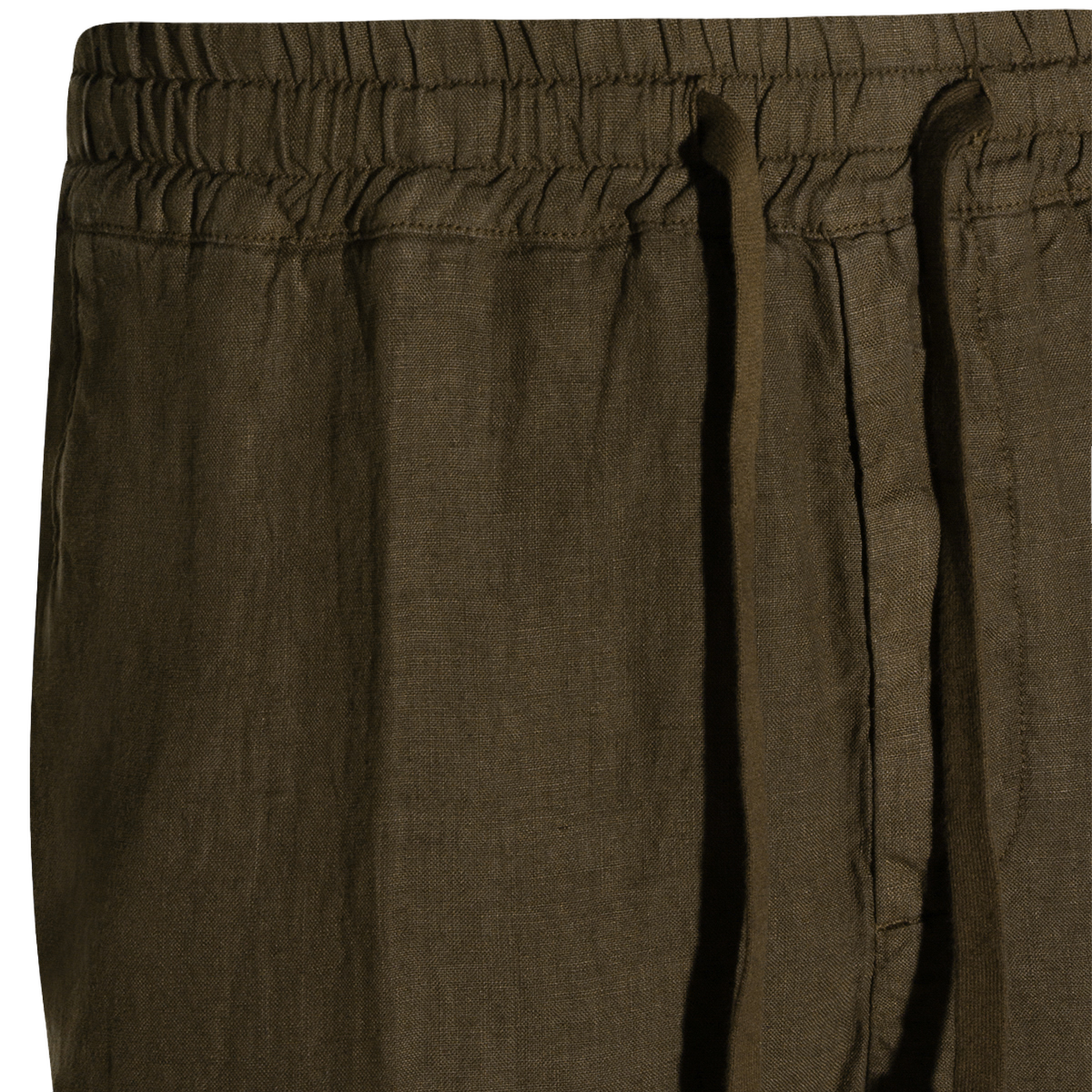 Straight-Leg Casual Trousers With Elastic Waistband