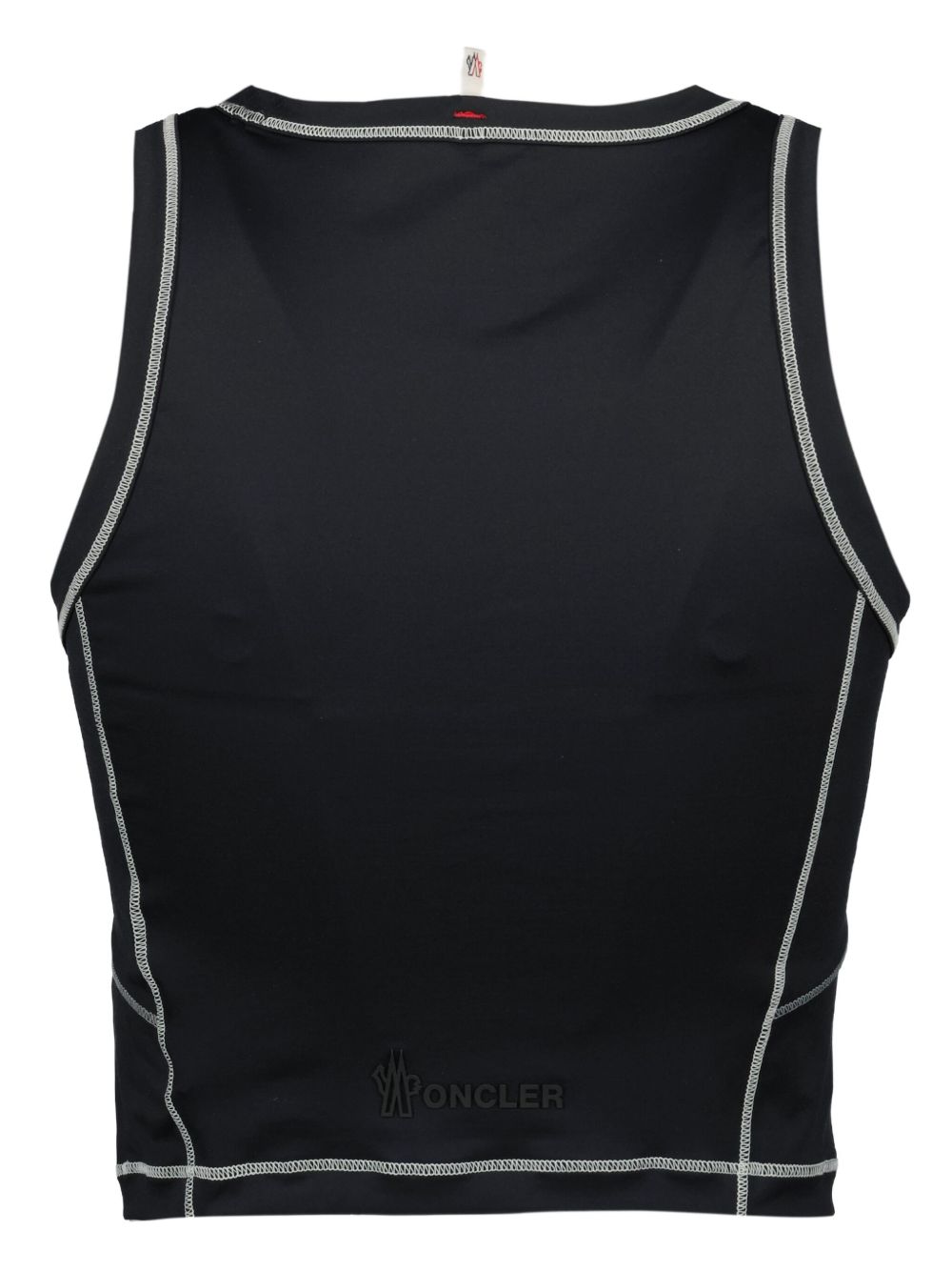 Cropped Fitted Top With Contrasting Stitching