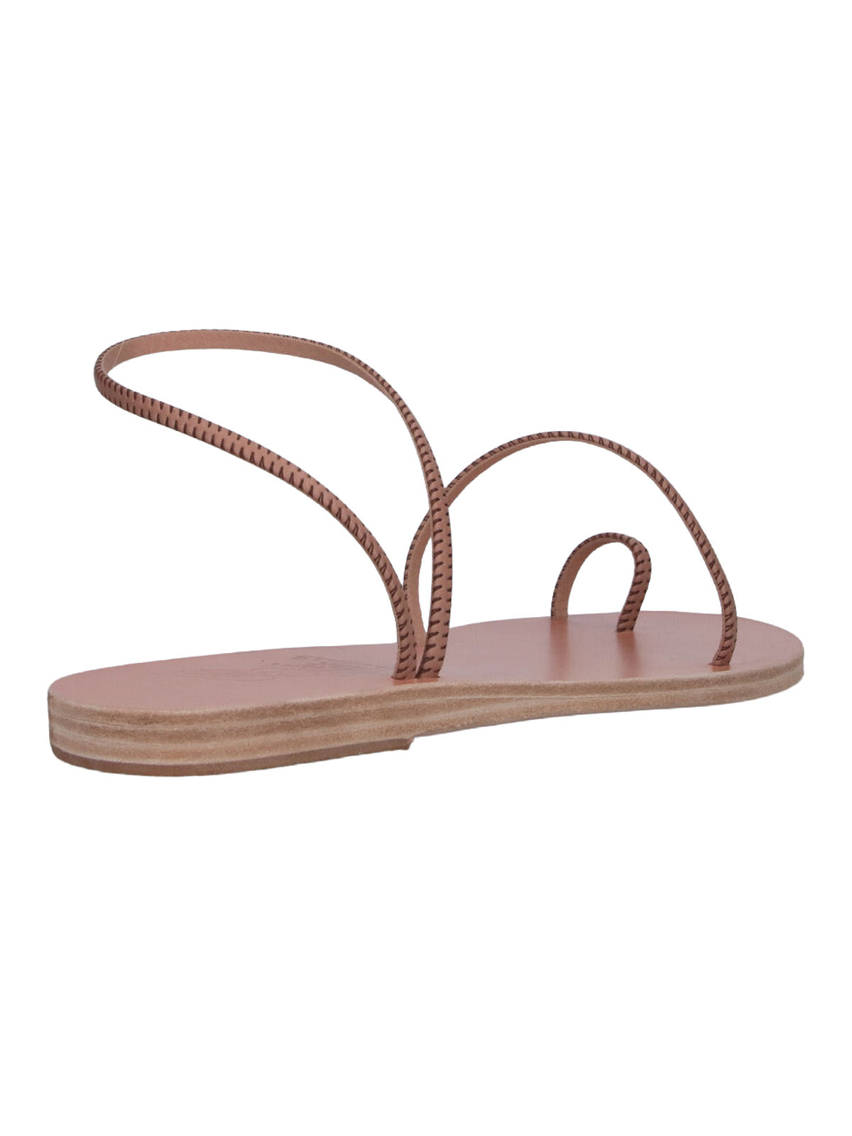 Brown Eleftheria Braided Strap Leather Sandals