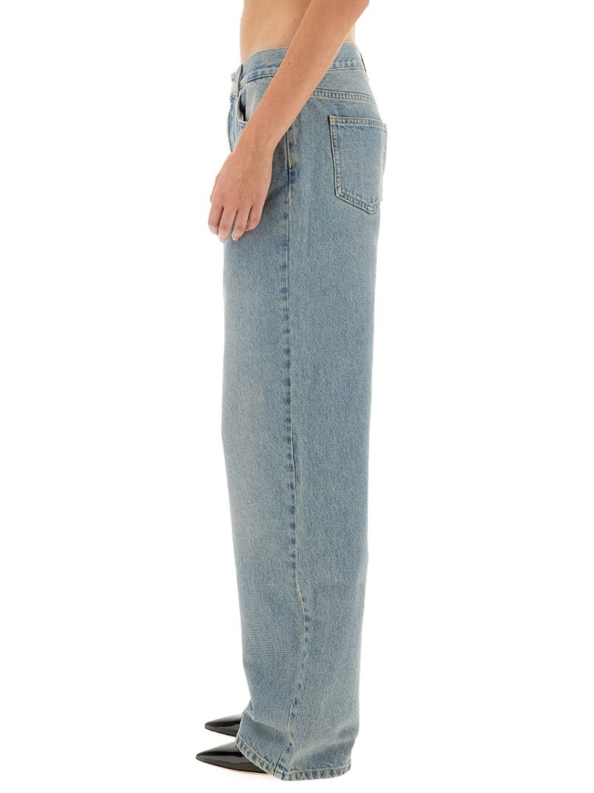 Relaxed Wide-Leg Denim Pants