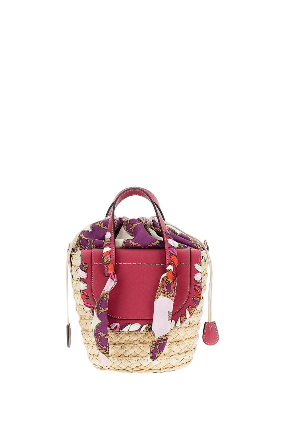 Pink Habanera Raffia Handbag