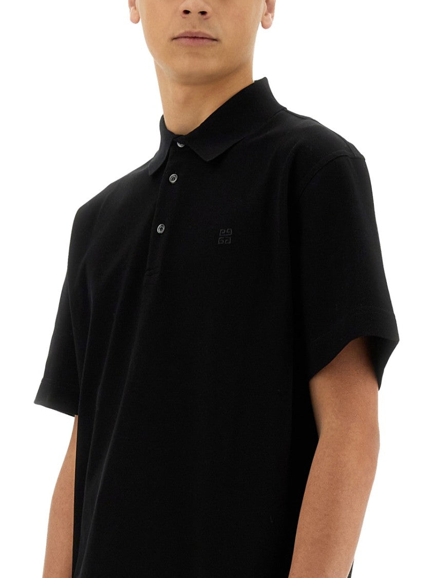 Classic Black Cotton Polo