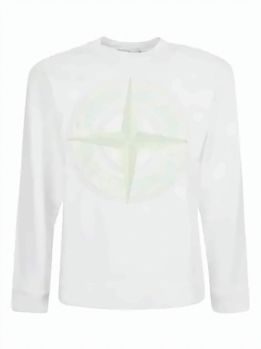 Long-Sleeve T-Shirt with Bold Logo Design in White