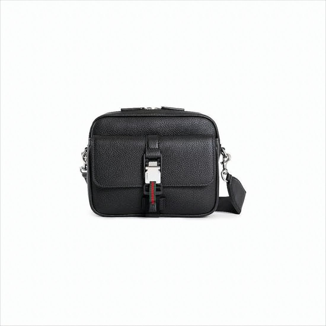 Textured Leather Crossbody Bag