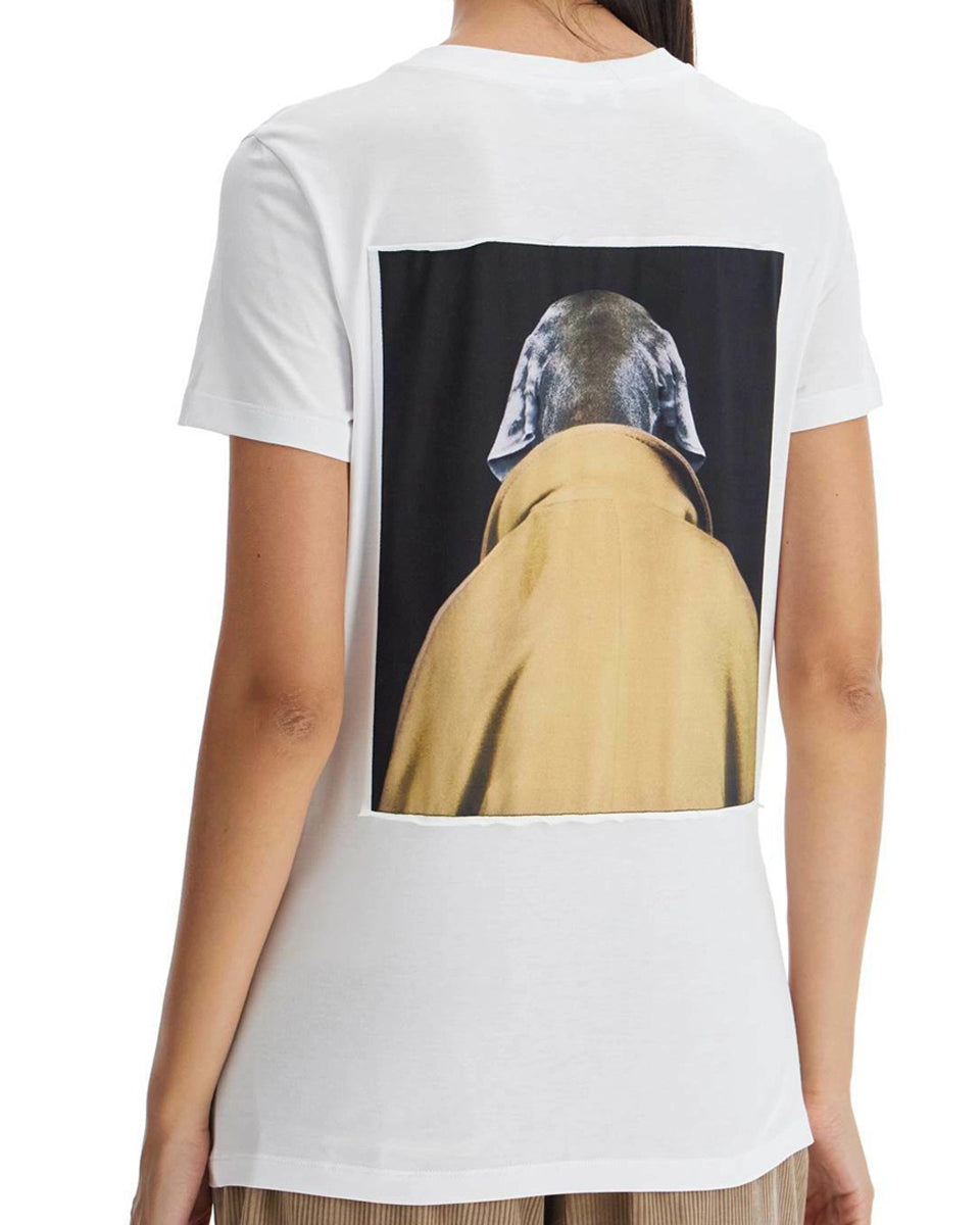 Graphic Print Short-Sleeved T-Shirt with Classic Crew Neckline
