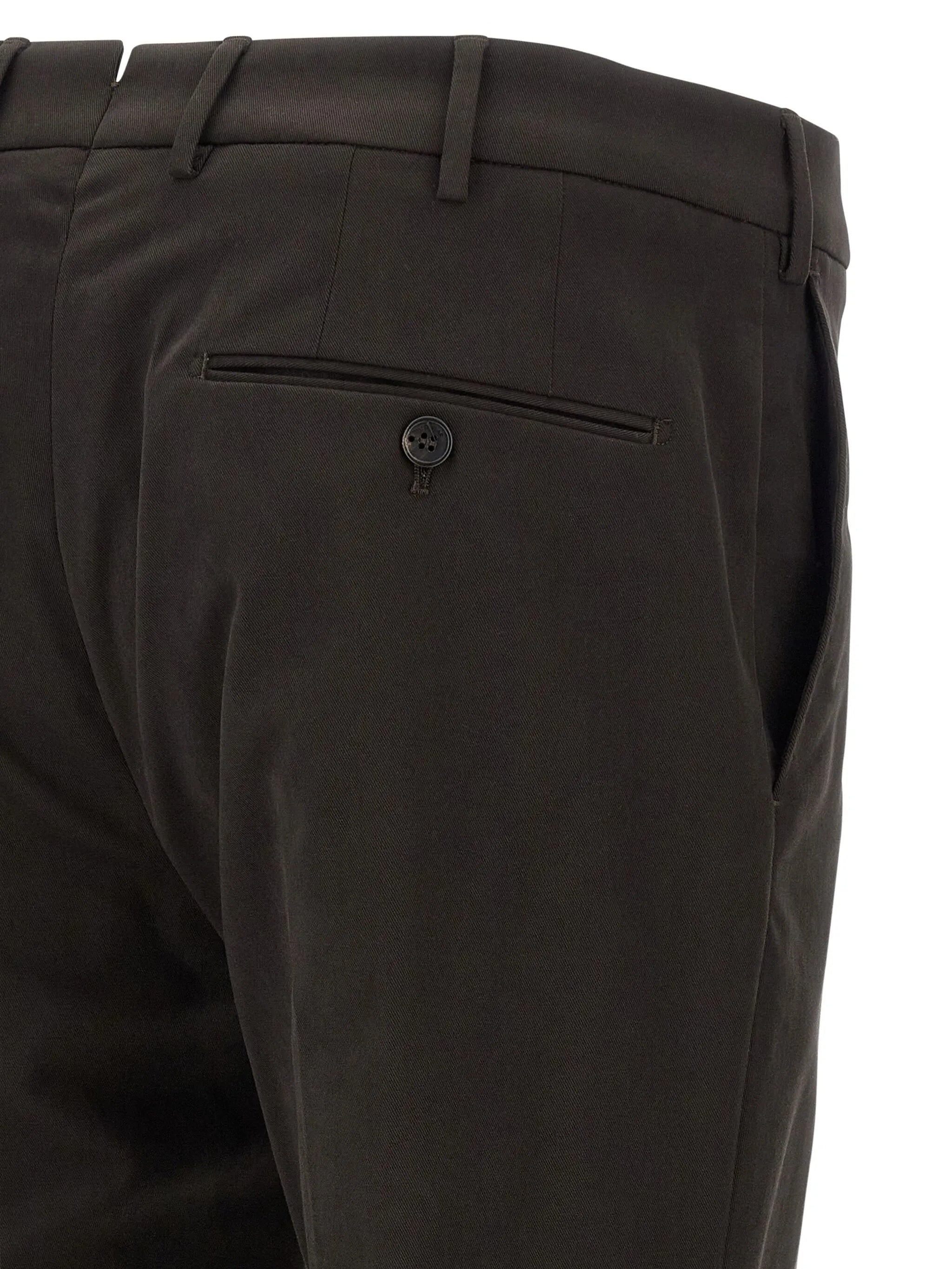 Black Slim-Fit Tailored Structured Pants