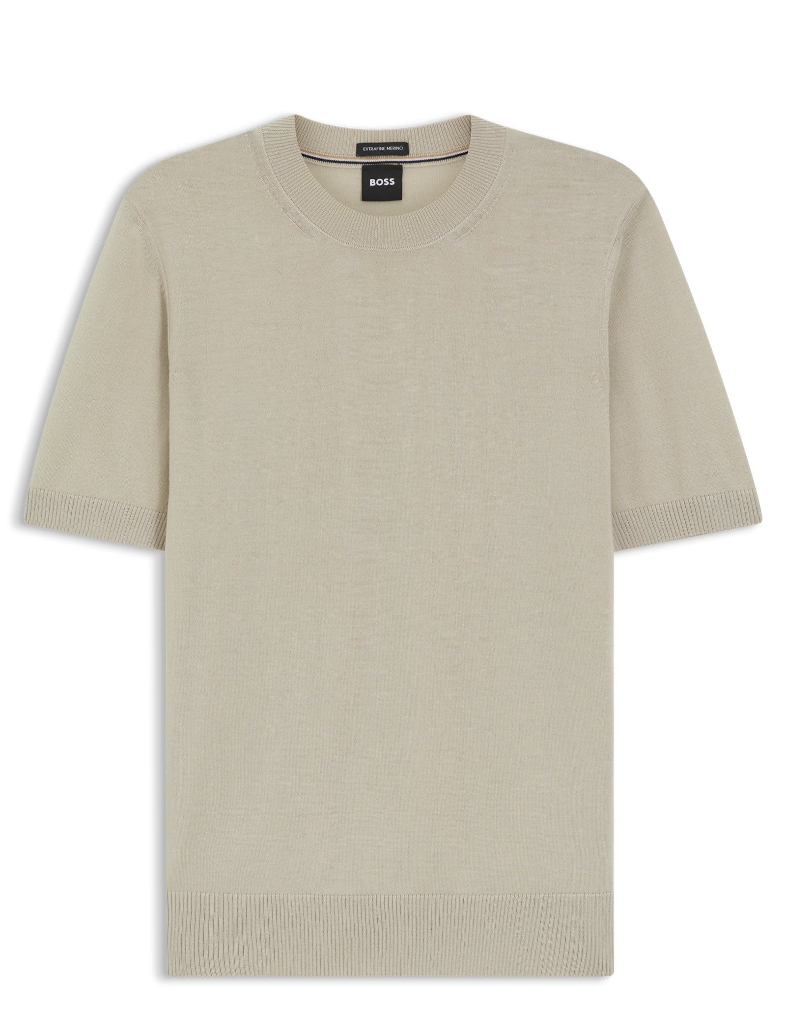Virgin Wool Knitted Crew Neck Sweater