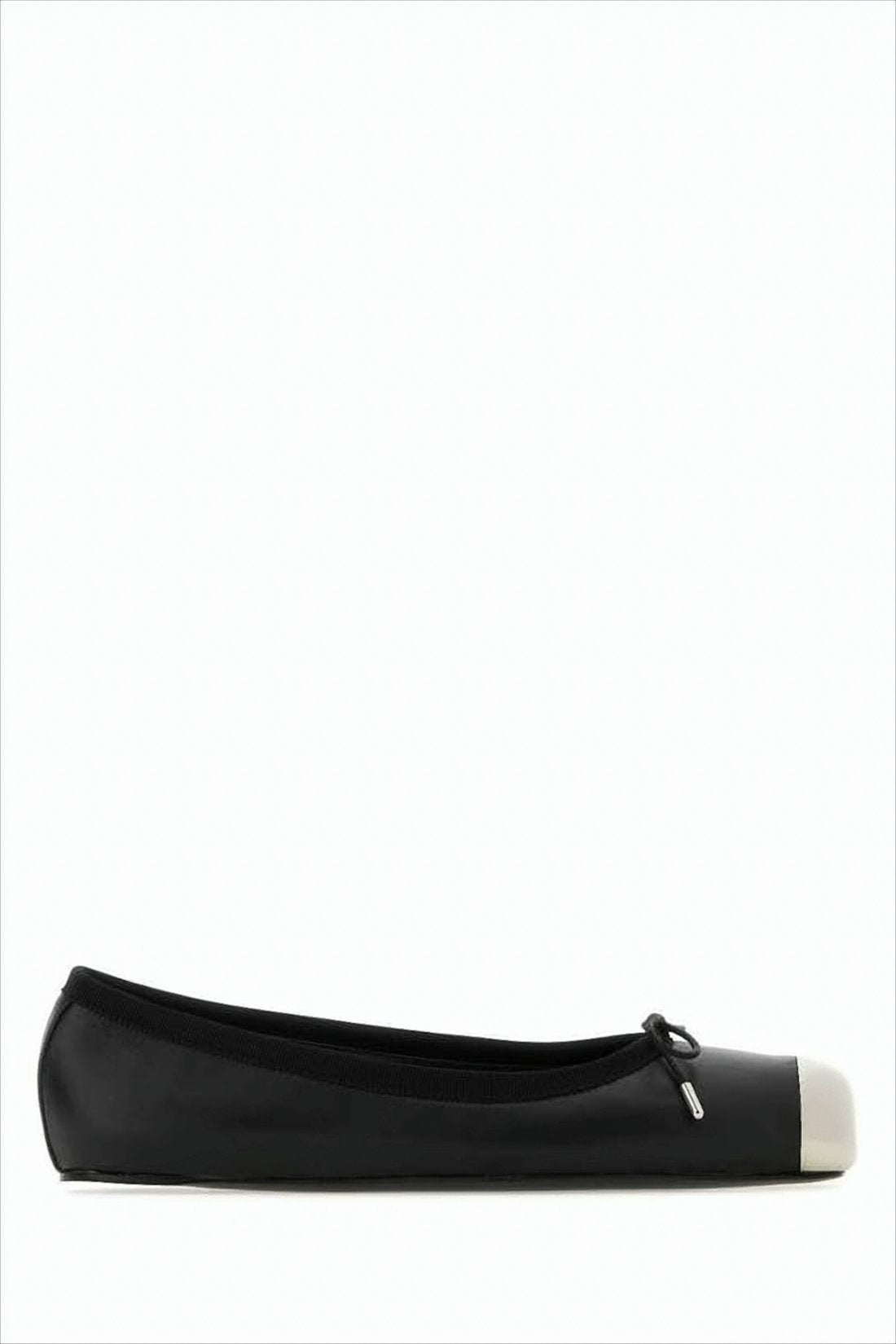 Sleek Black Calf Leather Flats
