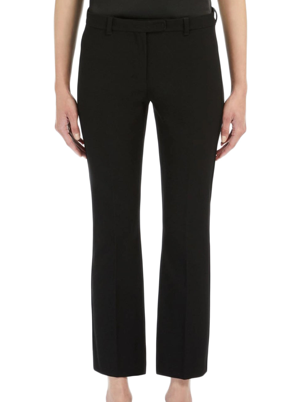 Straight-Leg Tailored Pants With Concealed Fastening