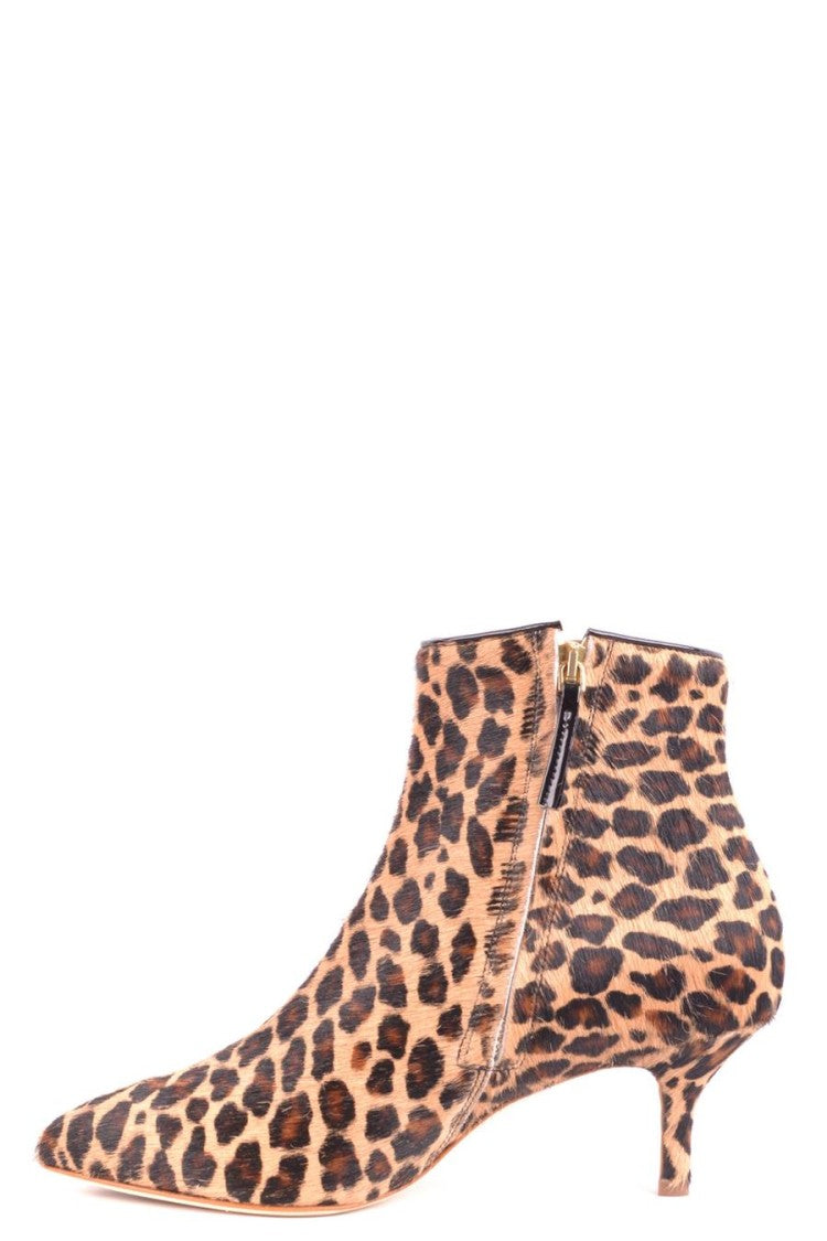 Multicolor Leopard Print Ankle Boots
