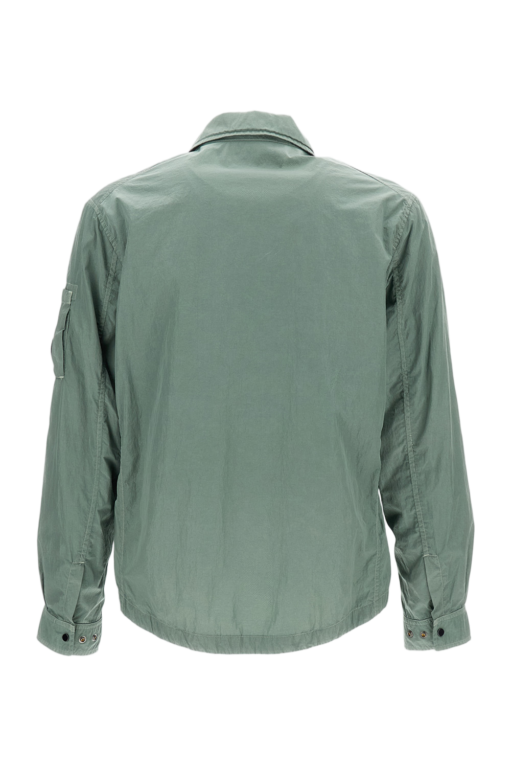 Solid Green Casual Shirt with Classic Button-Up Design