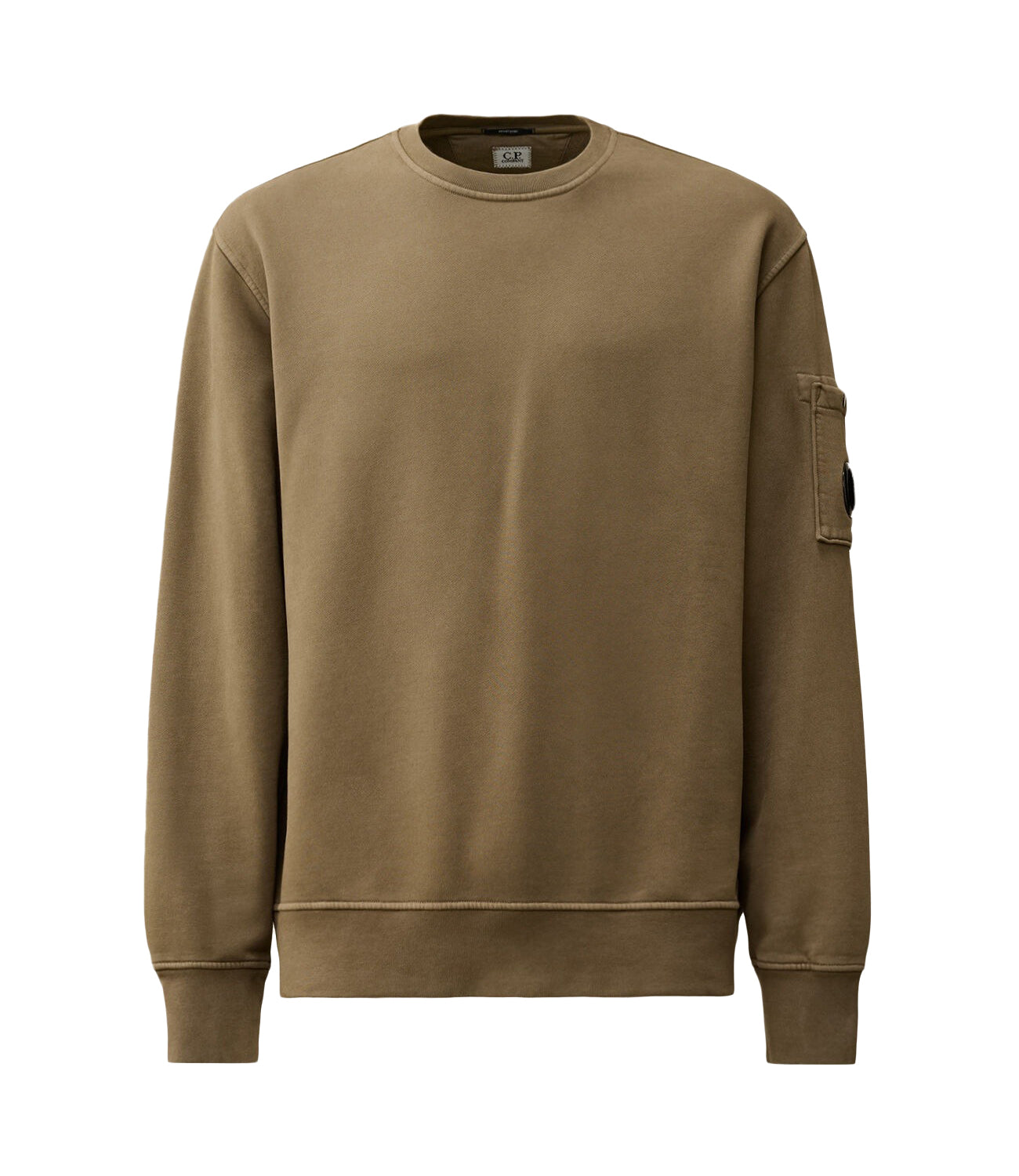 Long-Sleeve Crewneck Sweatshirt With Pocket Detail