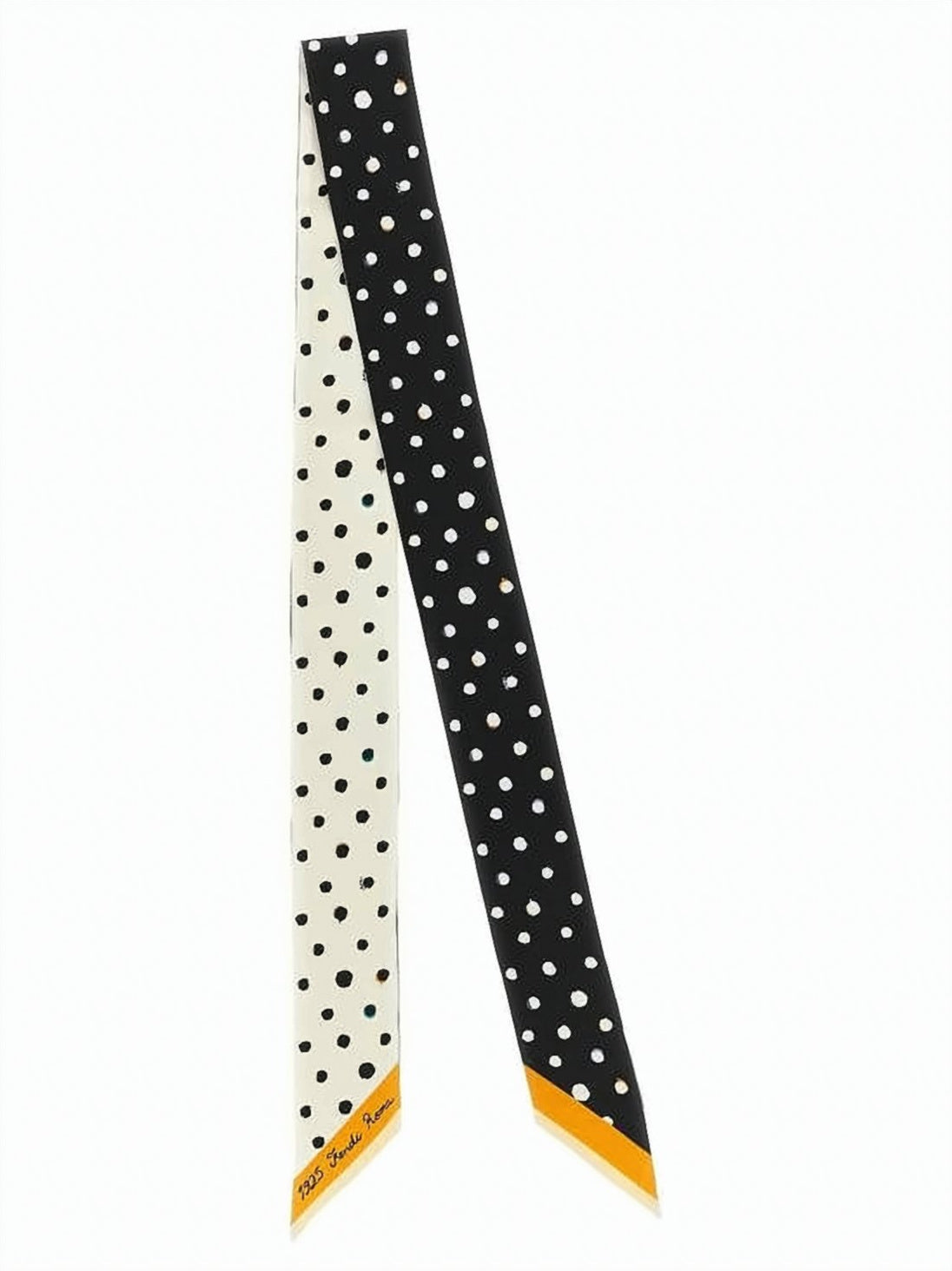 Elegant Dual-Tone Polka Dot Silk Scarf