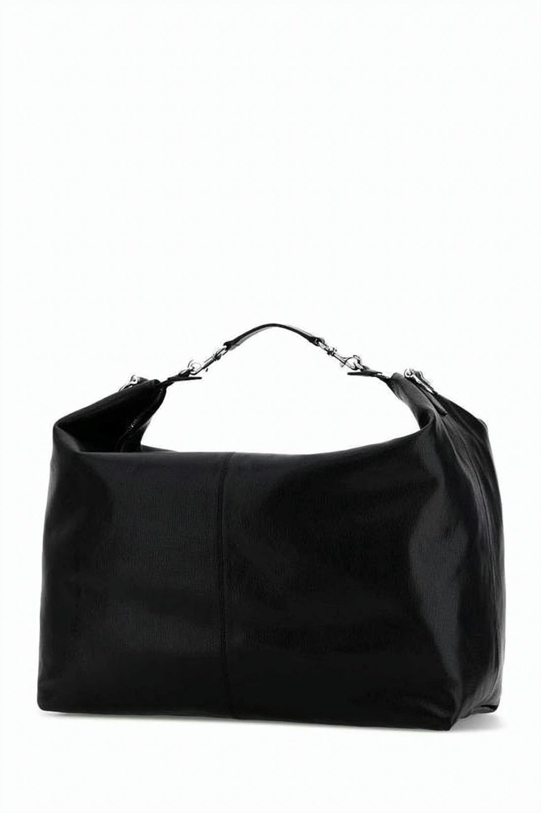 Rectangular Black Cowhide Leather Shoulder Bag