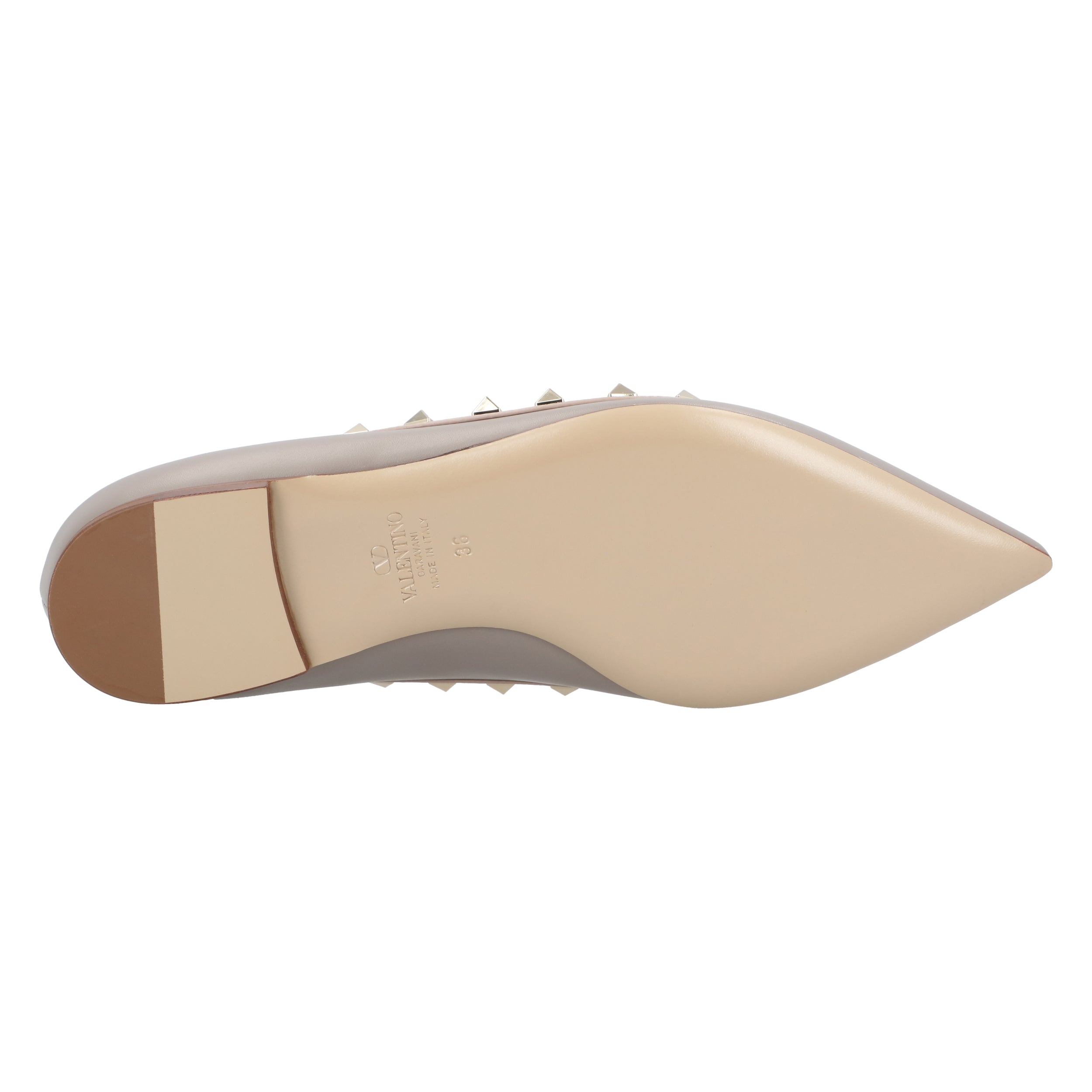 Rockstud Ballerina Flats With Silver Stud Embellishments