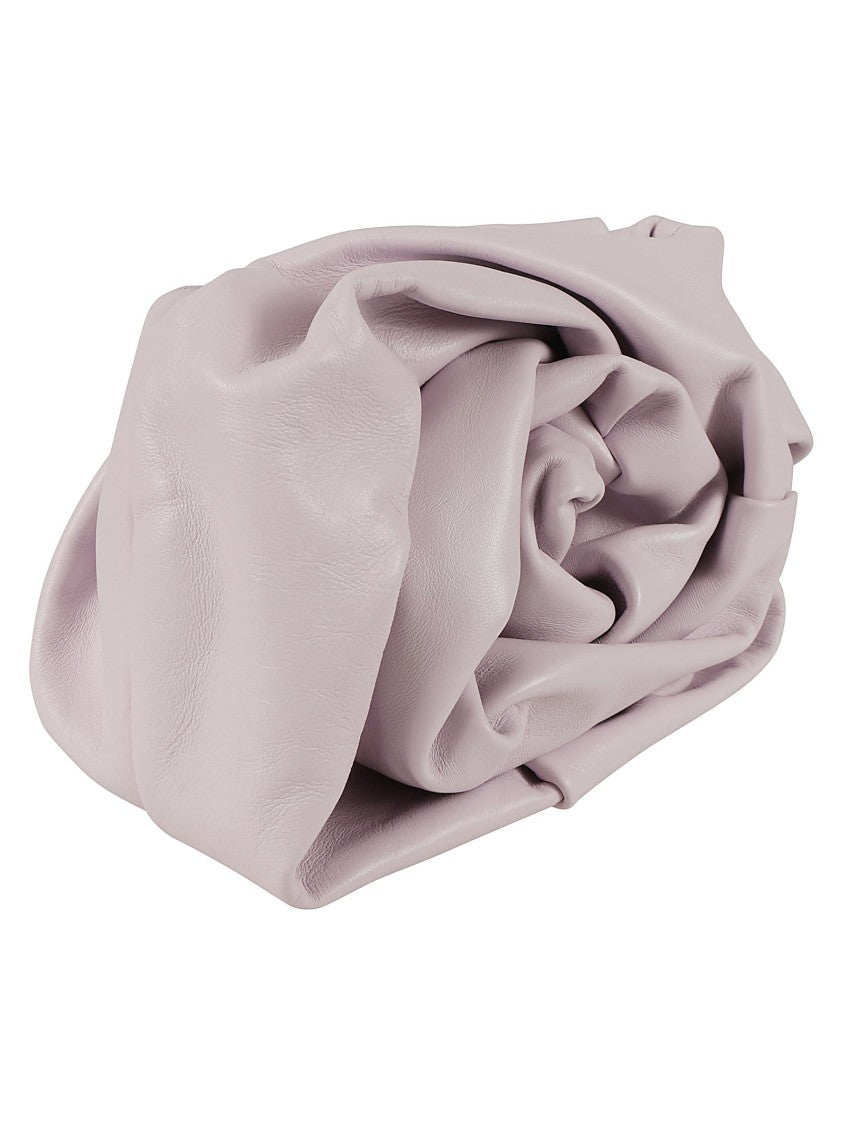 Sculptural Lamb Leather Bag With Textured Folds