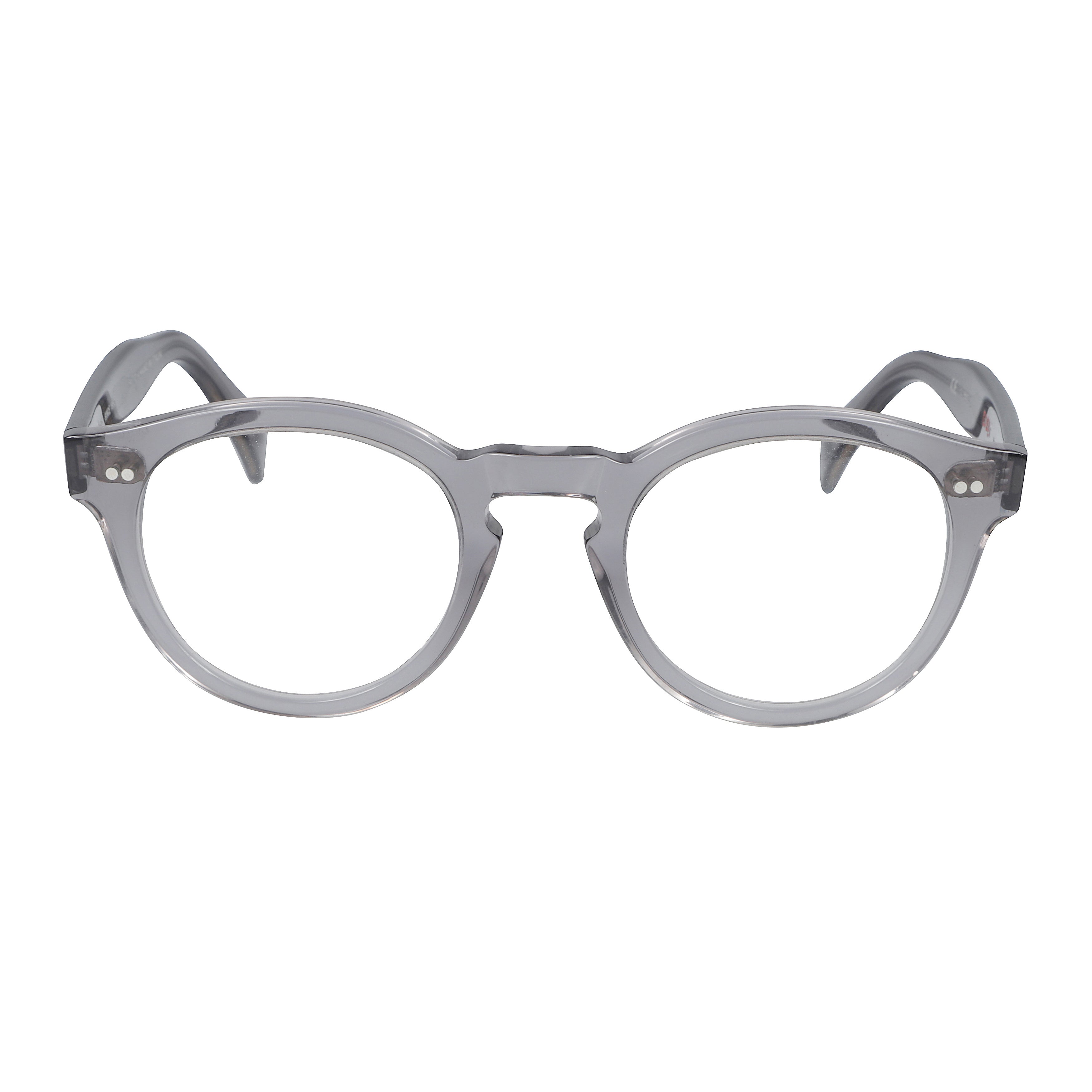 Tony-K Translucent Grey Acetate Eyeglasses with Rounded Frame