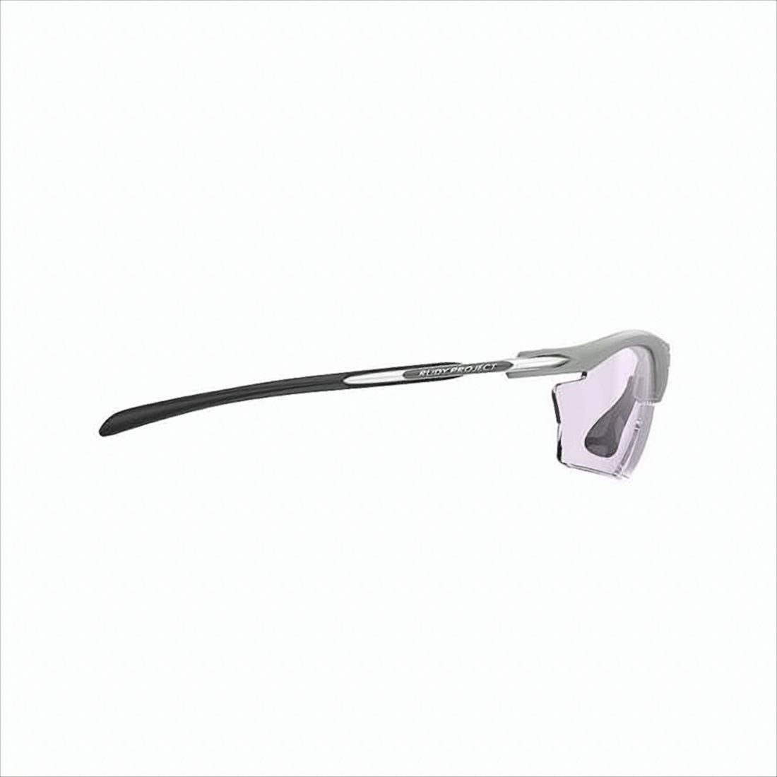 Semi-Rimless Matte Grey Sunglasses with Light Purple Lenses