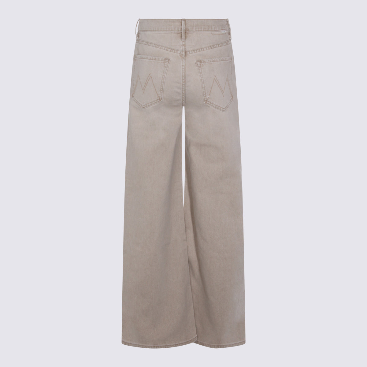 Straight-Leg Beige Jeans with