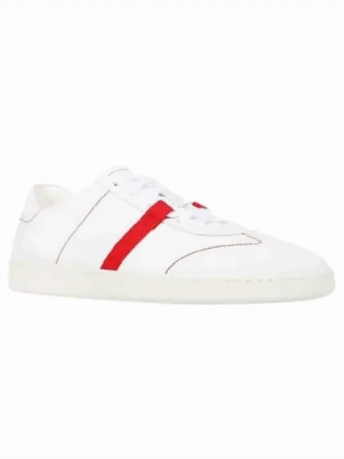Low-Top Sneakers with Red Stripe Accent