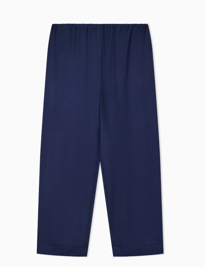 Micro Leopard Jacquard Elastic Waist Trousers