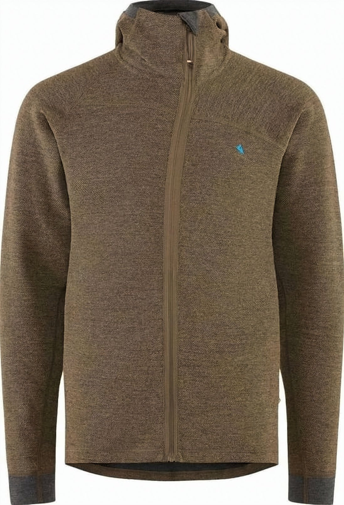 Textured Brown Jacket with High Collar