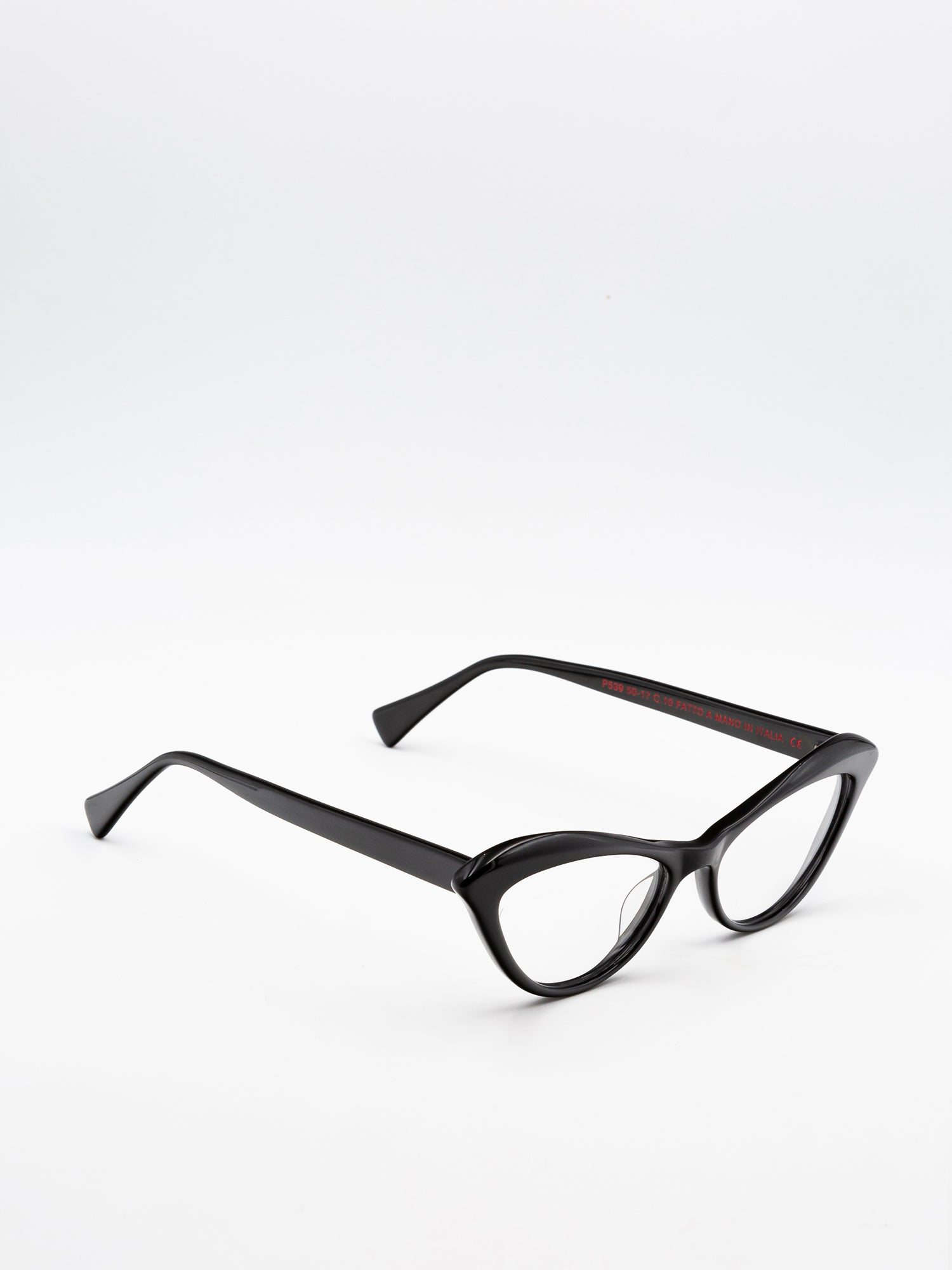 Sleek Black Cat-Eye Optical Frames with Refined Design