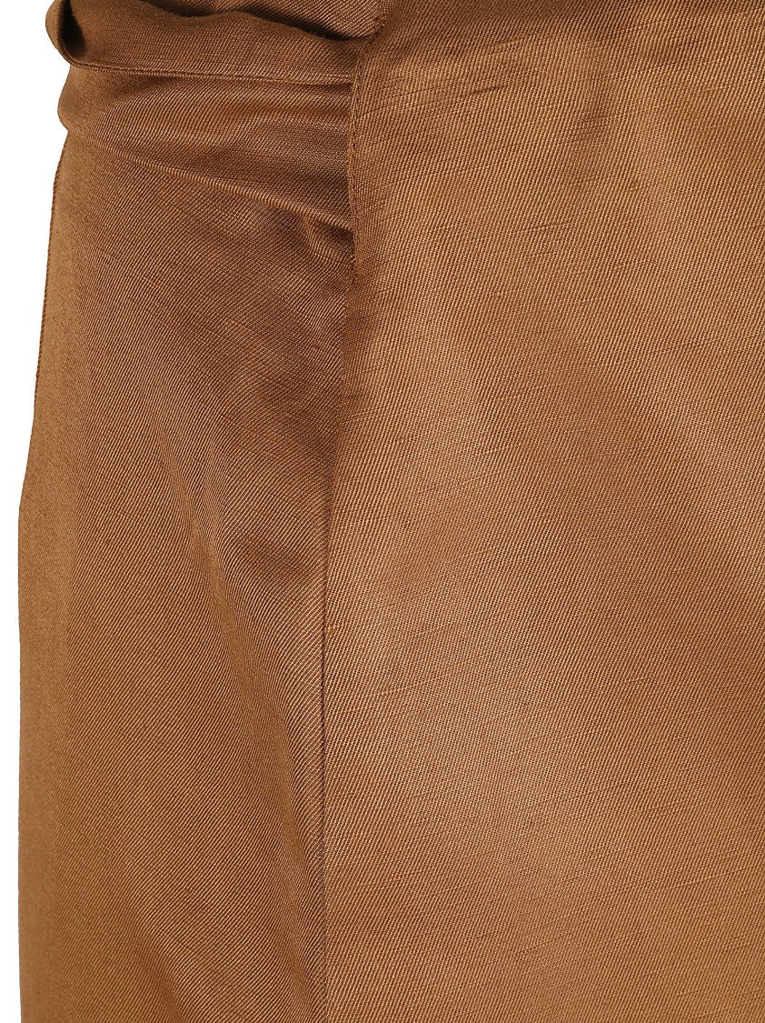 Wrap-Style Skirt With Tied Waist