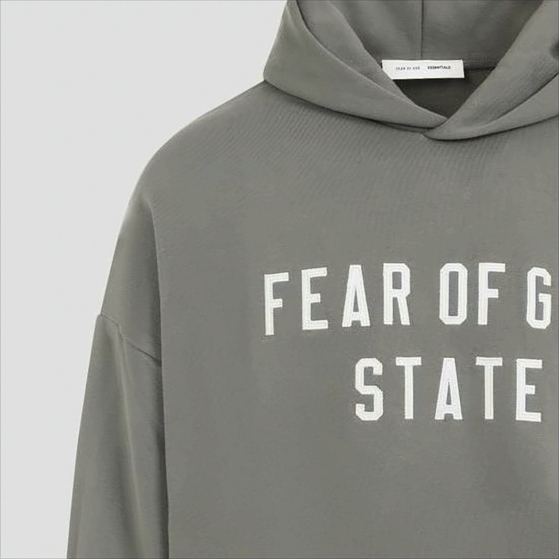 Relaxed-Fit High-Neck Hoodie with Bold Text Detail