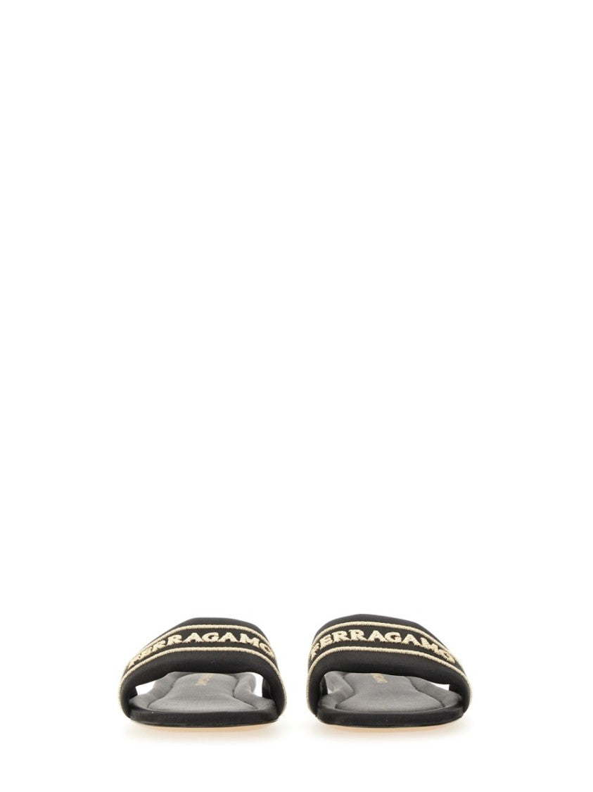 Slide Sandal With Iconic Logo Detail