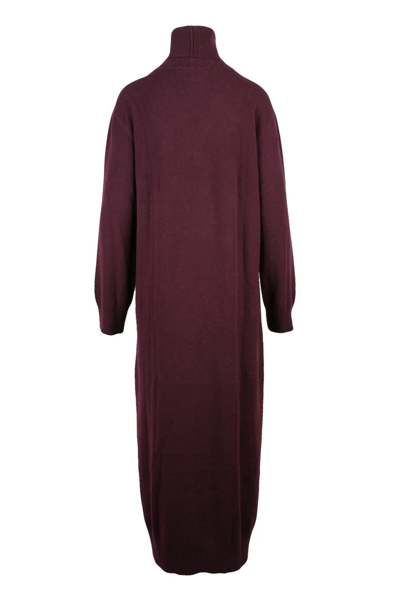 Long Knit Dress - Red