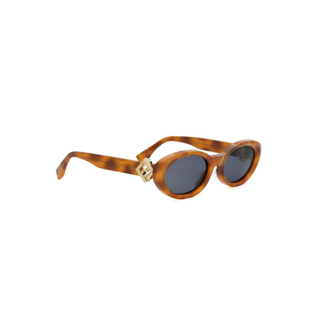 Fe40140u Oval Tortoiseshell Acetate Sunglasses
