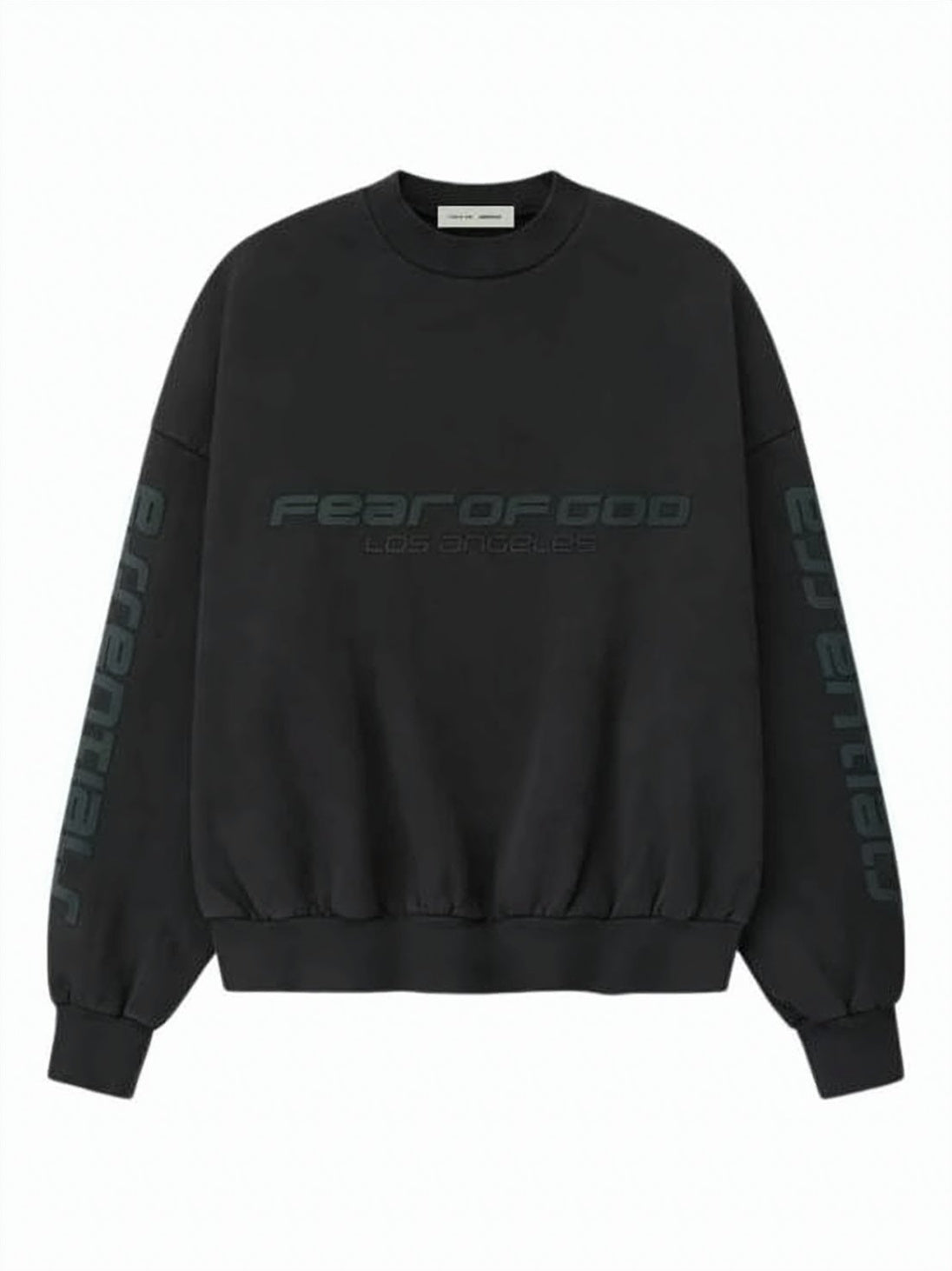 Black Long Sleeve Sweatshirt with Tonal Branding