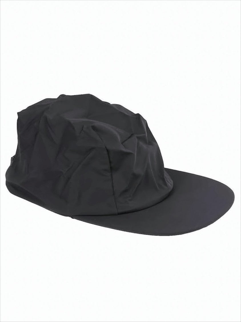 Structured Cap With Pleated Details And Adjustable Strap
