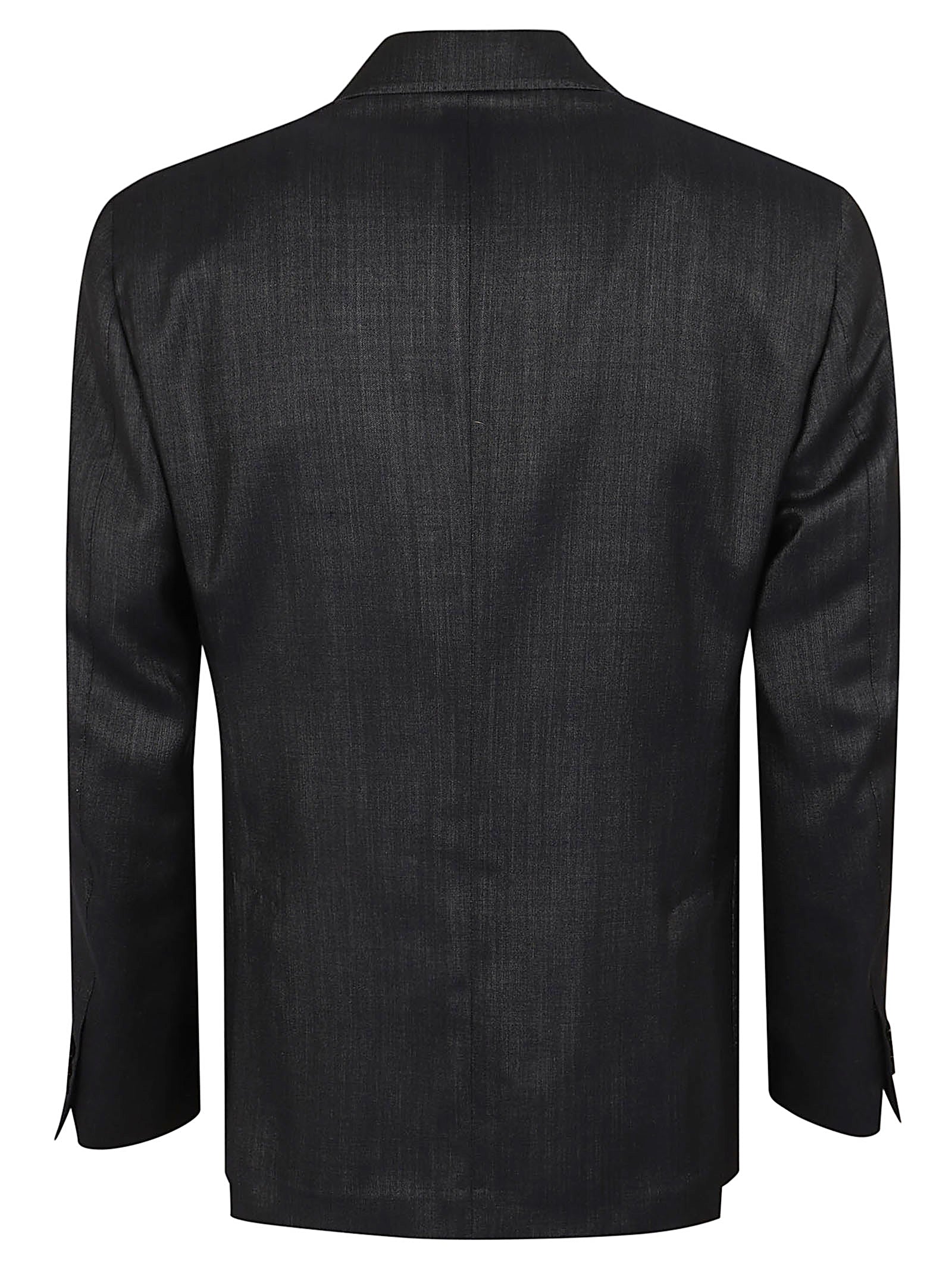 Refined Black Wool Blend Suit