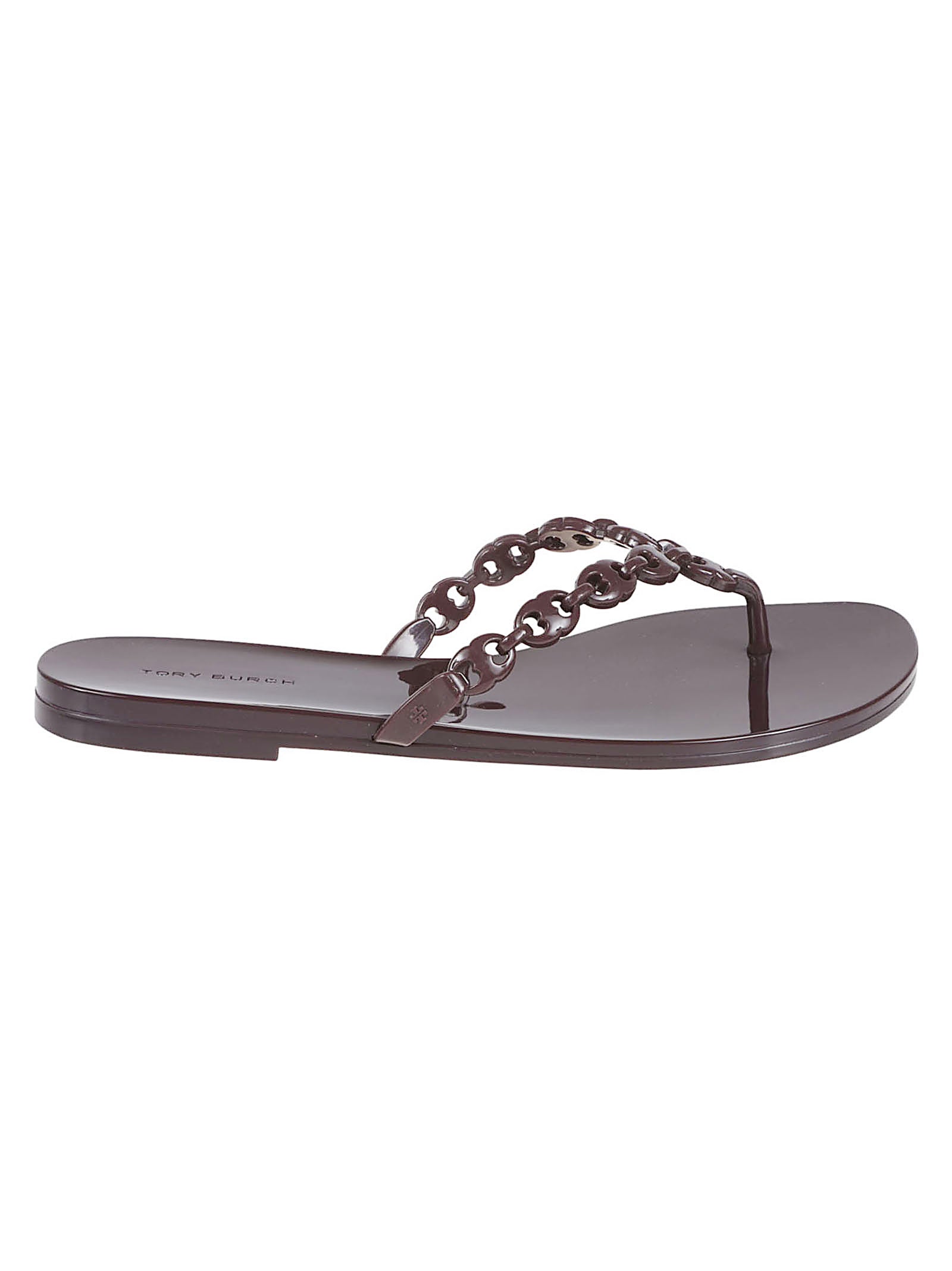 Gemini Thong Sandals with Chain-Link Detail