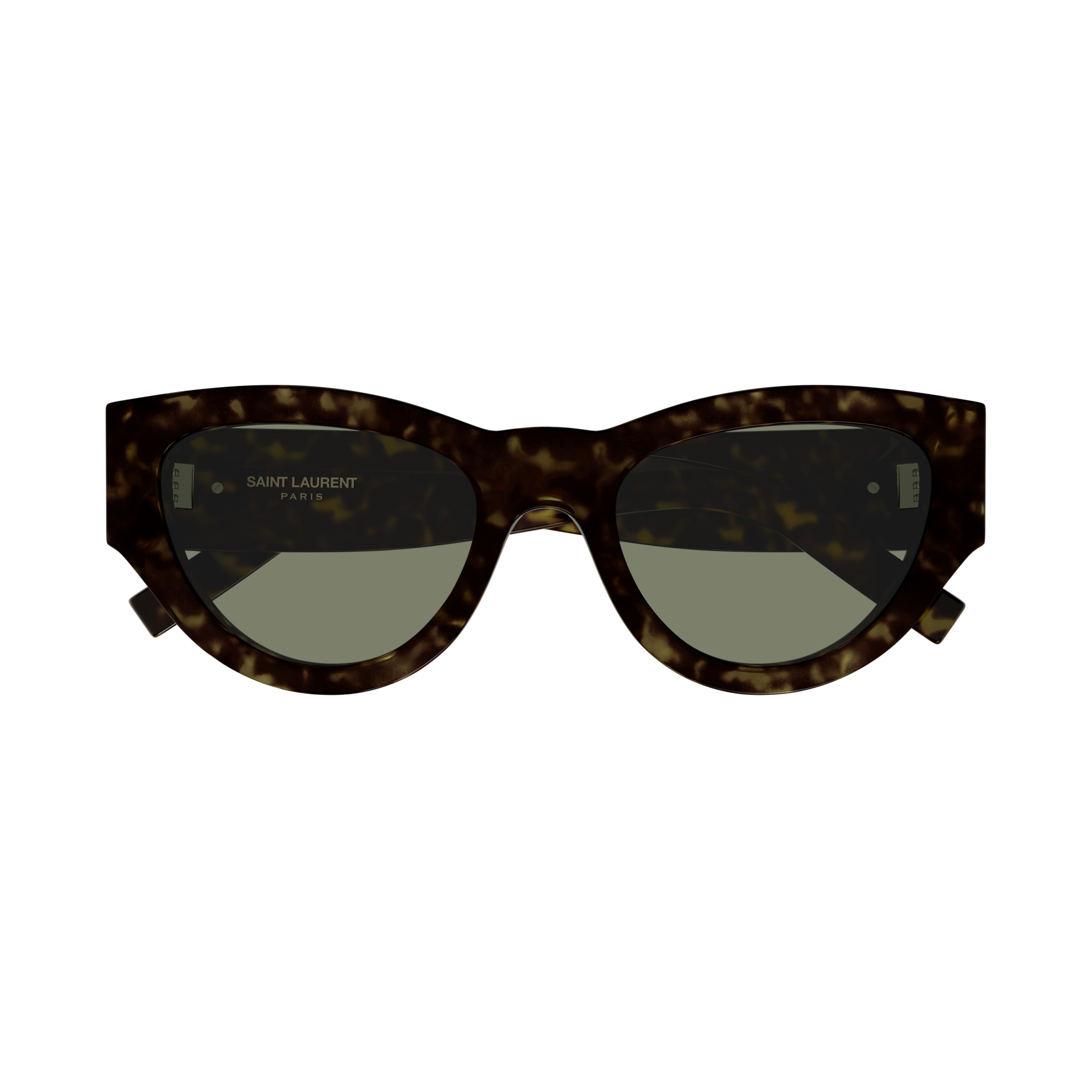 Cat-Eye Tortoiseshell Sunglasses with Metallic Logo Detail