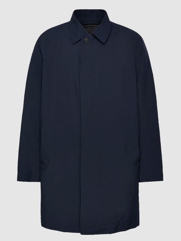 Blue Roll Collar Jacket
